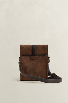 Suede Shoulder Bag — SOIL BROWN 1