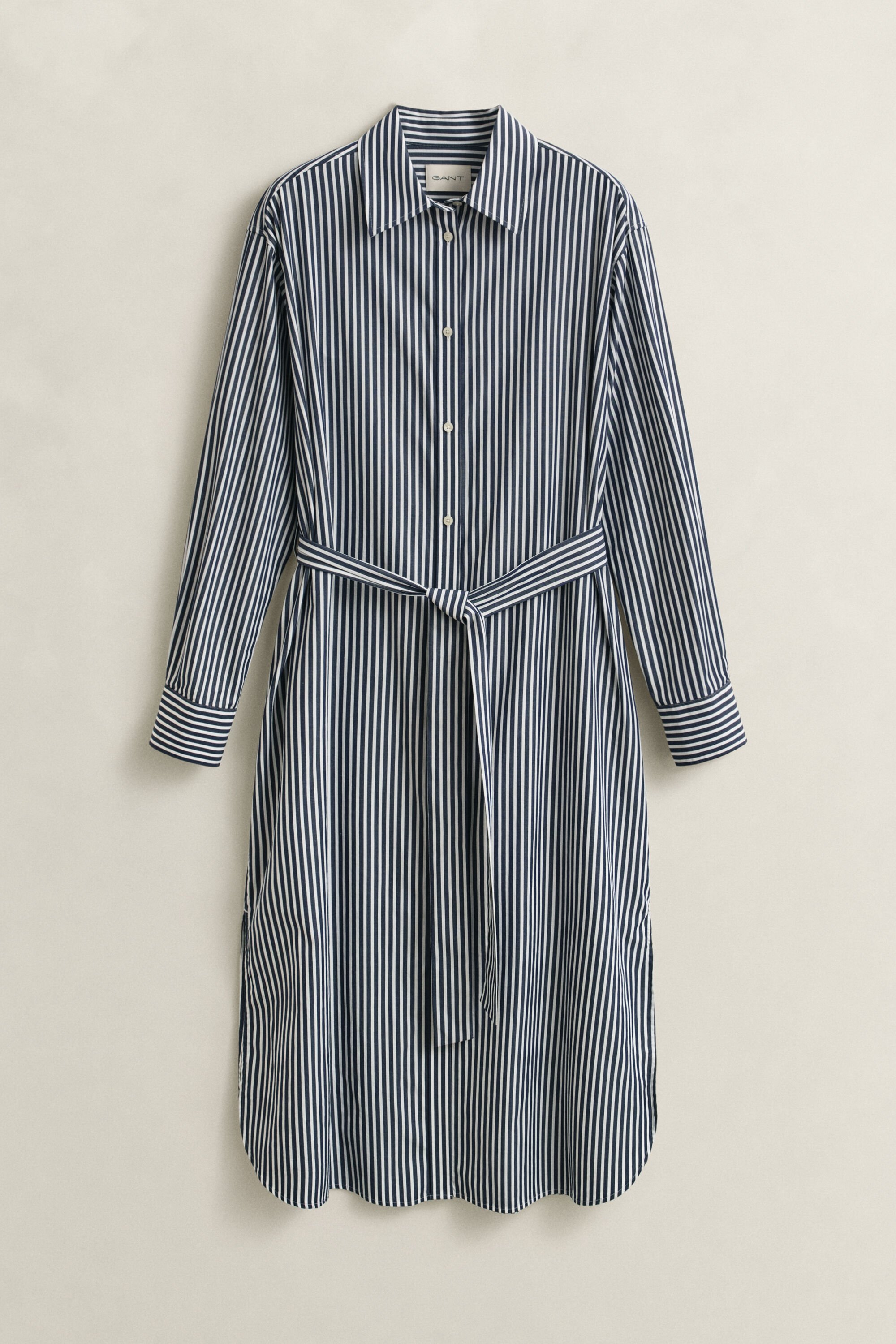 Striped Poplin Shirt Dress