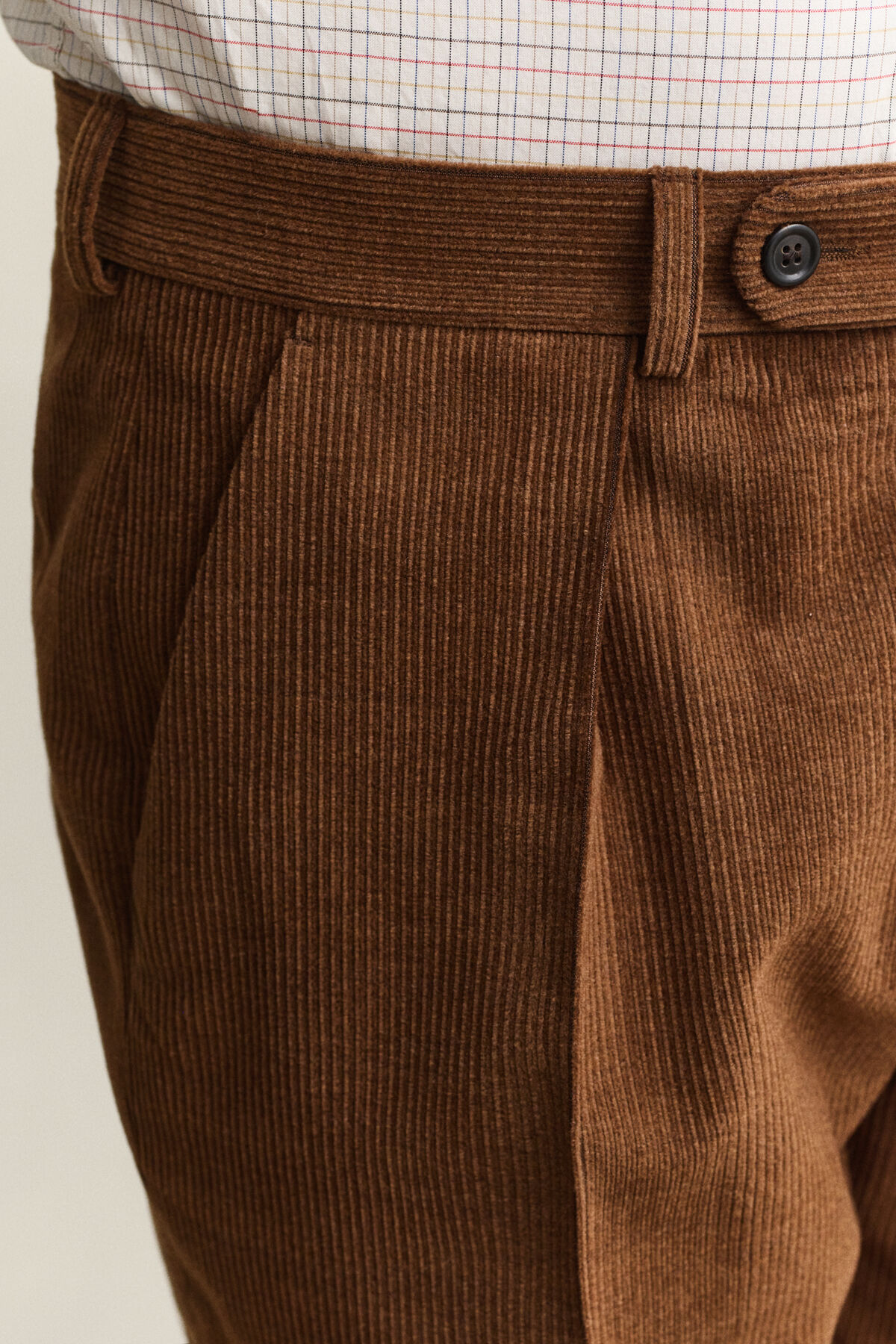 Gant x Yale Wool Corduroy Suit Pants — MAHOGANY BROWN