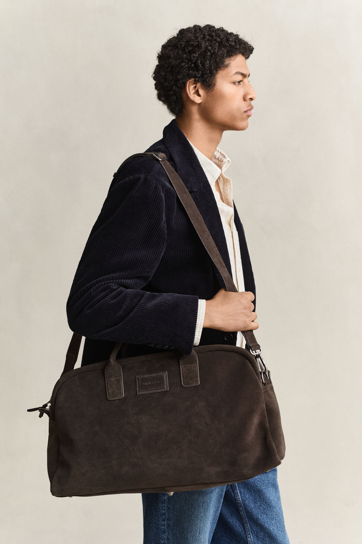 Suede Duffel Bag — RICH BROWN