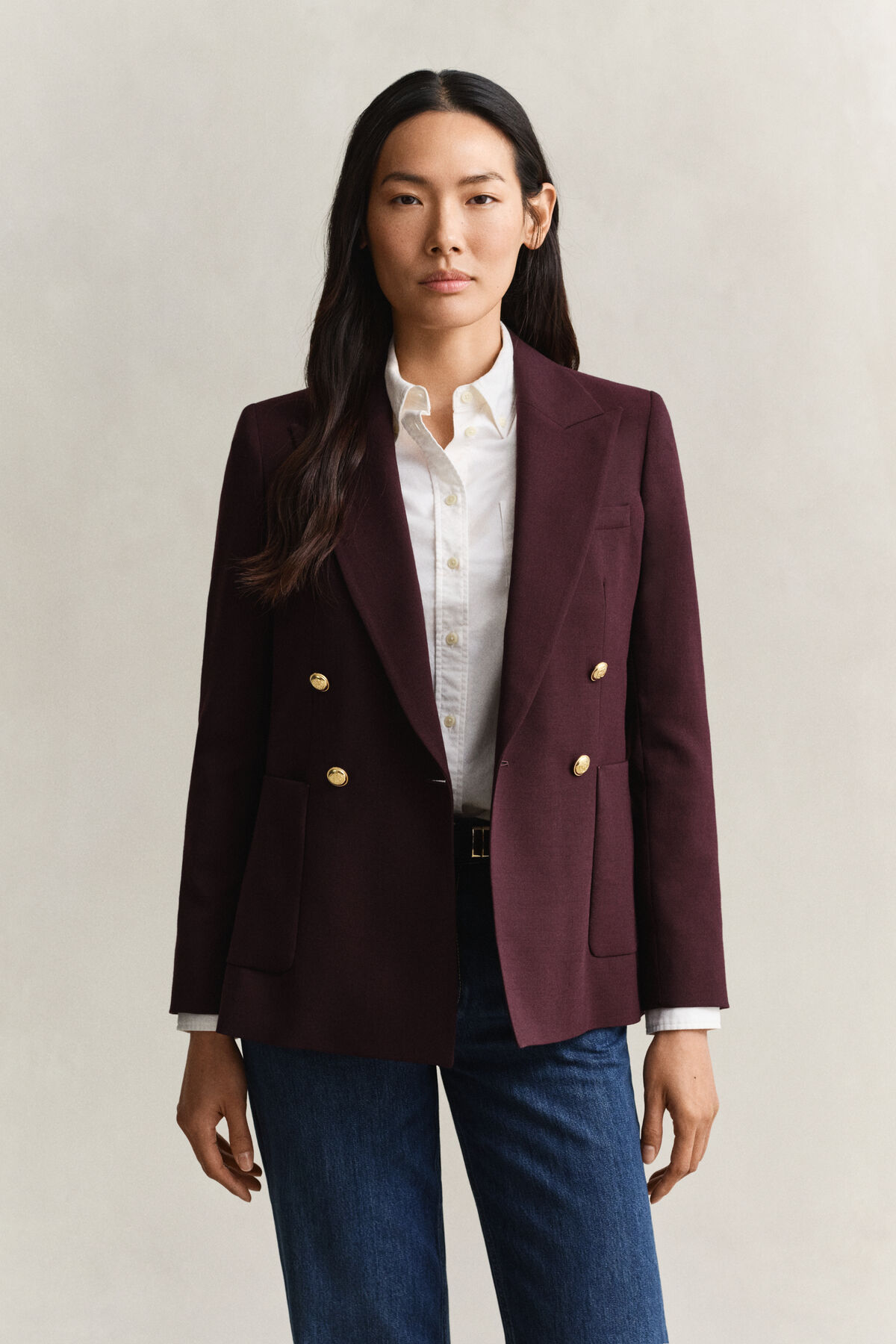 Classic Club Blazer — DARKENED WINE