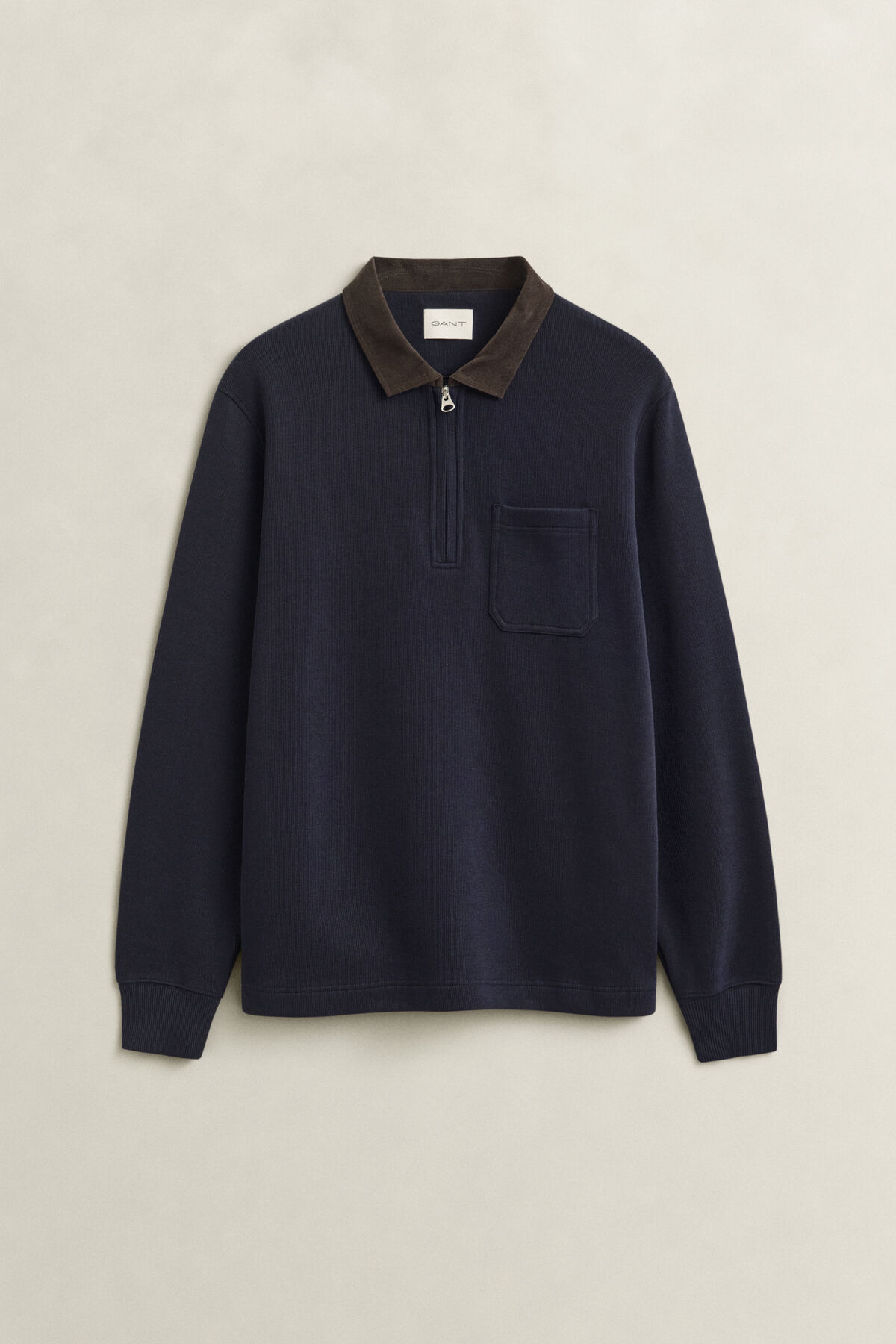Half Zip Rugger — EVENING BLUE