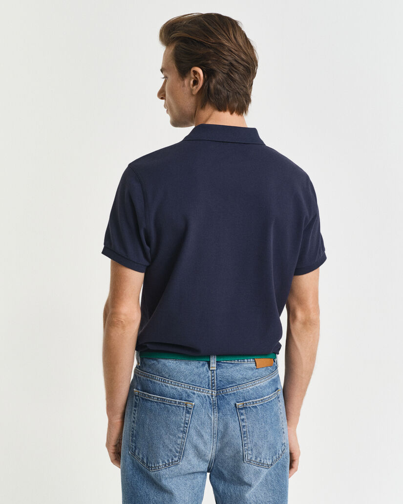 Slim Fit Shield Piqué Polo Shirt