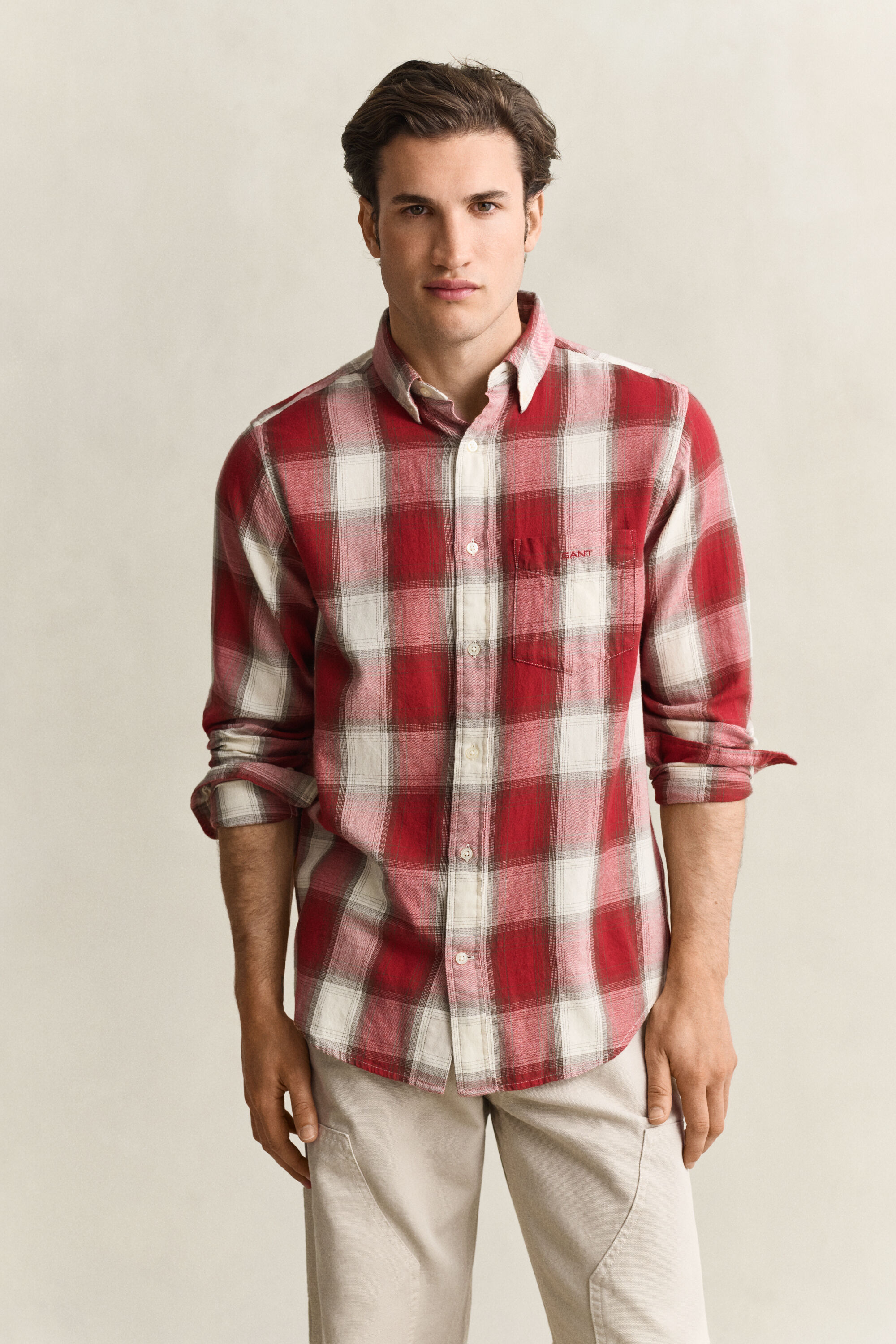 Checked Windblown Flannel Shirt