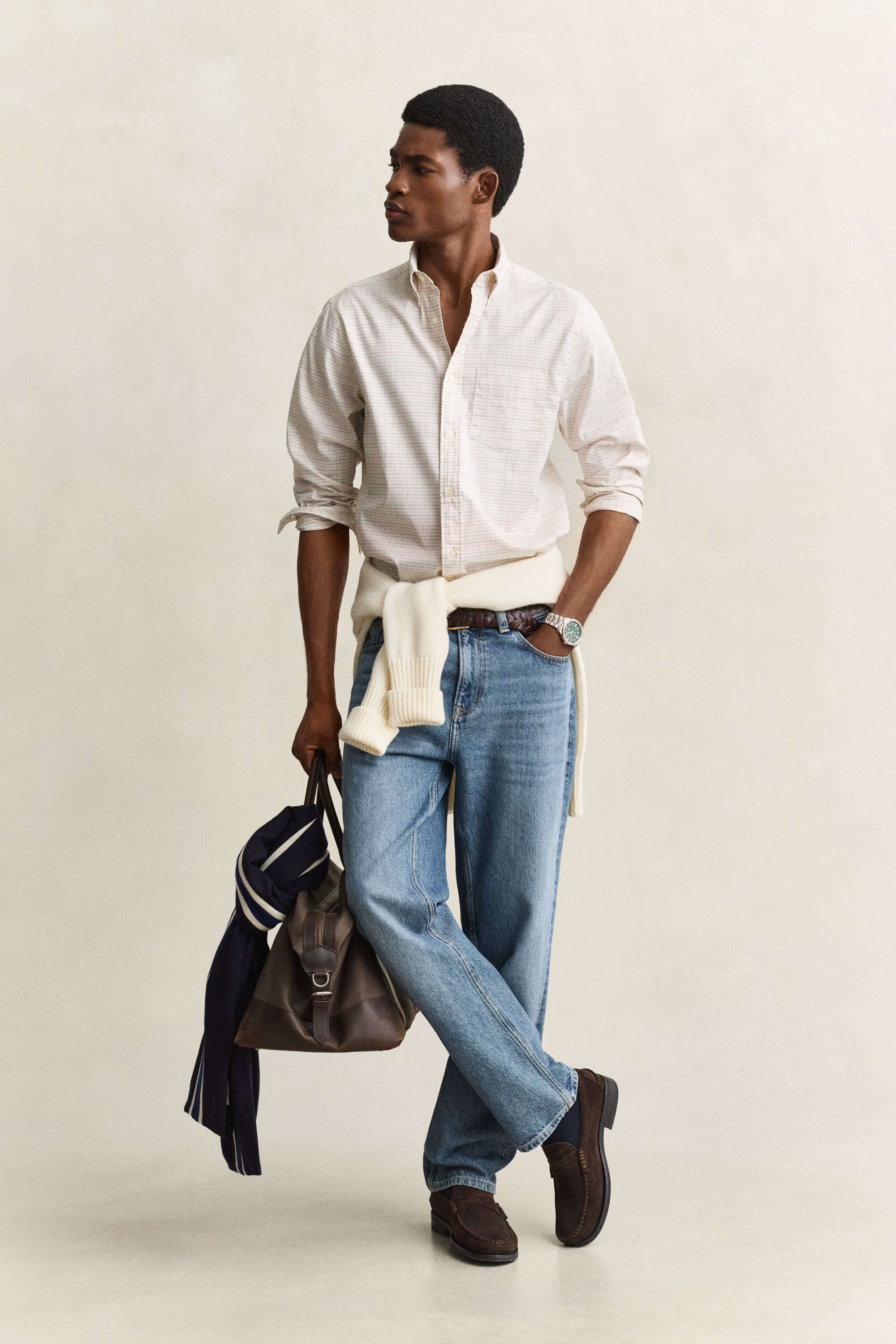 Gant x Yale Checked Oxford Shirt