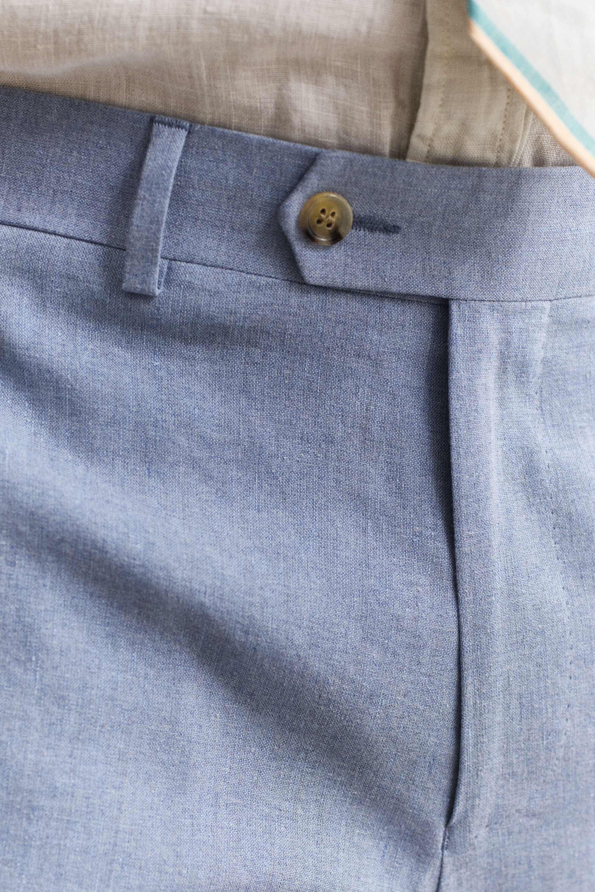 Linen Blend Suit Pants