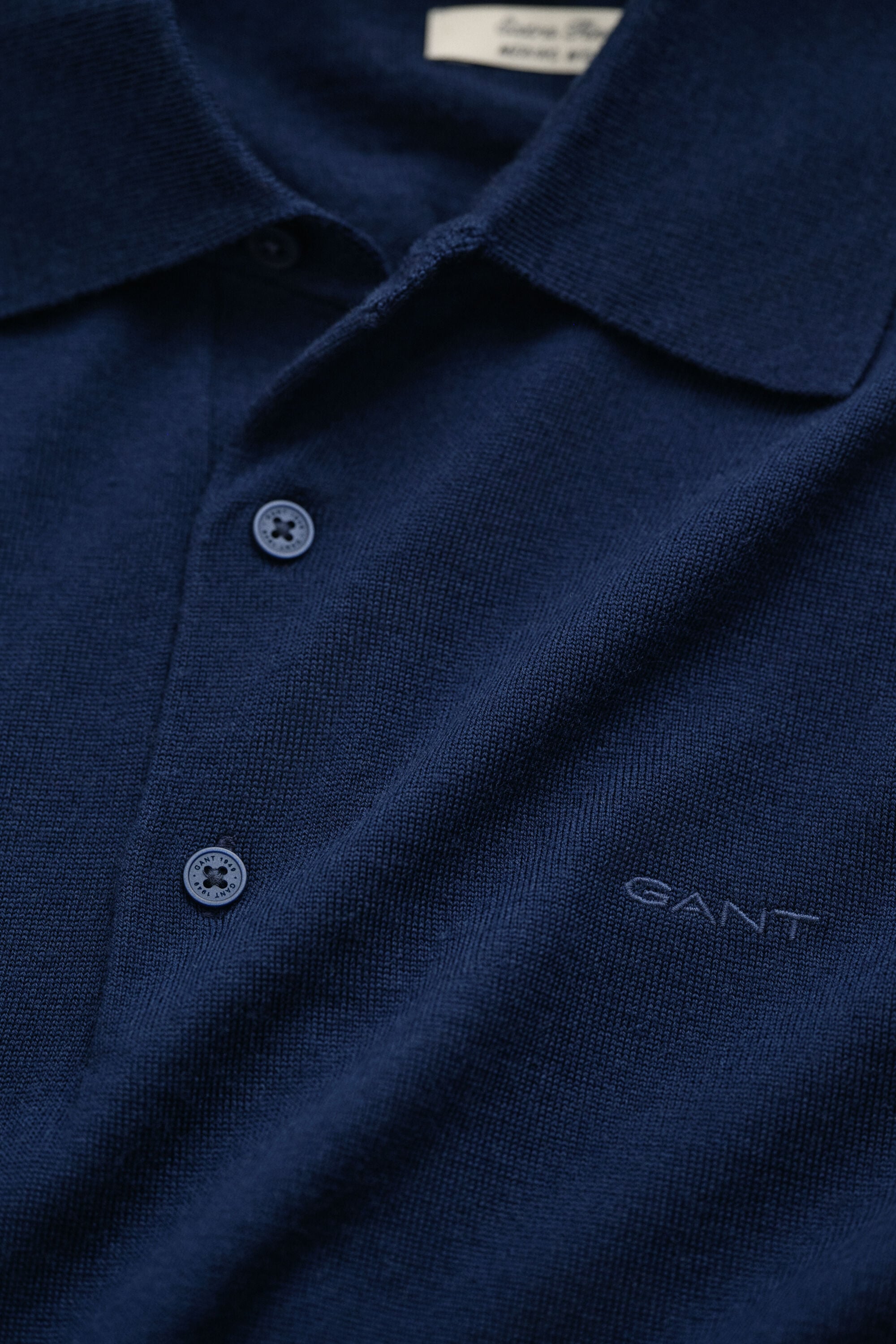 Extra Fine Merino Wool Polo Sweater