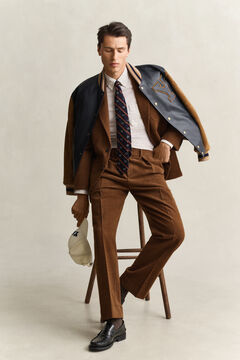 Gant x Yale Wool Corduroy Suit Pants — MAHOGANY BROWN 7