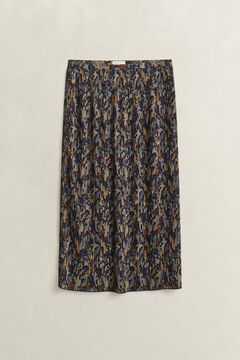 Printed Pleated Skirt — EVENING BLUE 1