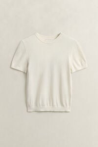 Lightweight Knit Short Sleeve Crew Neck Sweater