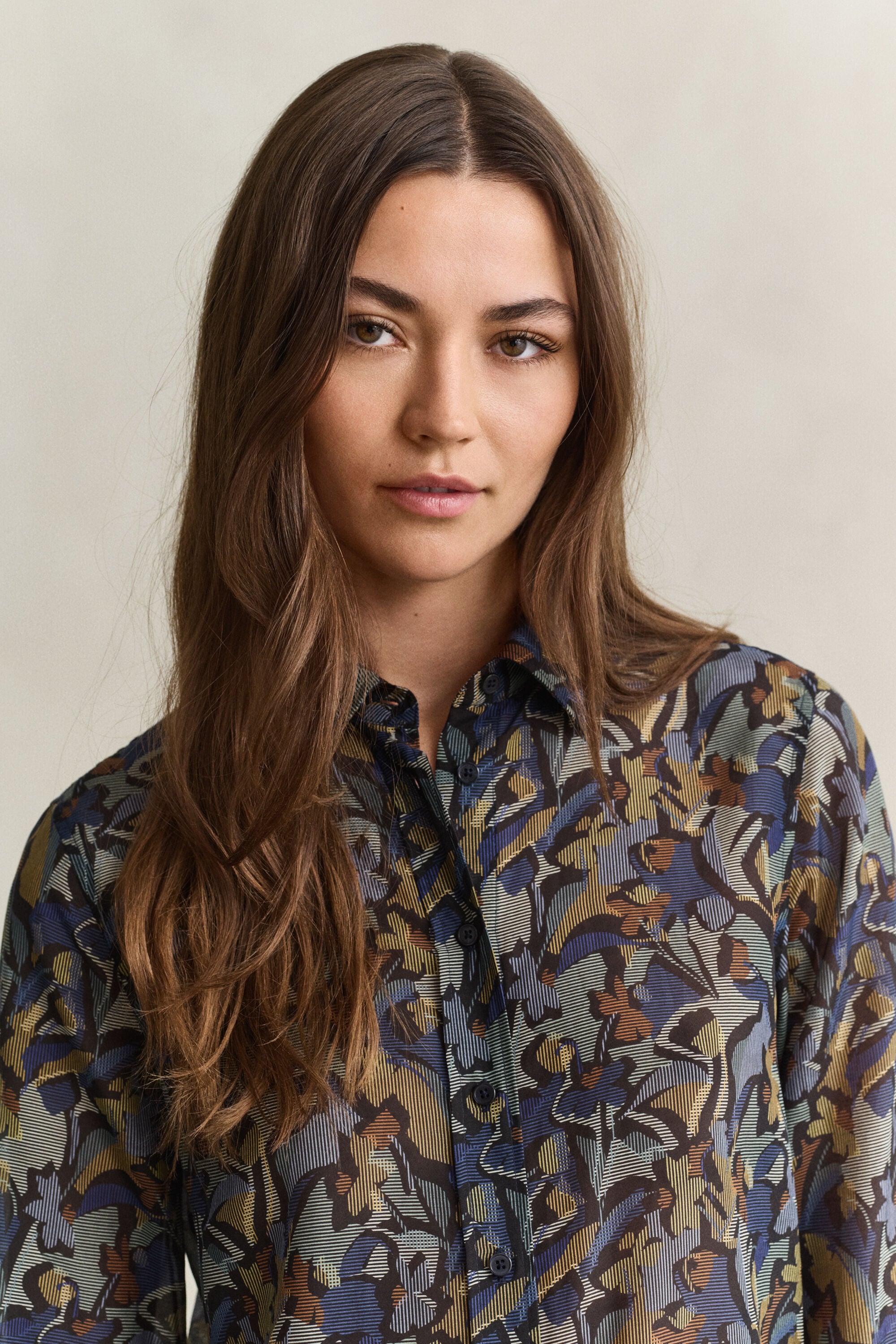 Printed Cotton Silk Shirt
