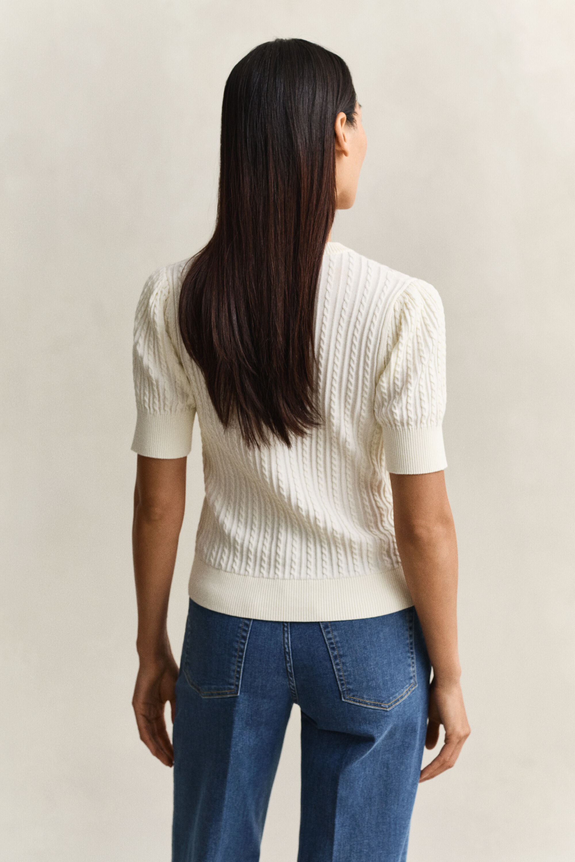 Cotton Cable Knit Cardigan