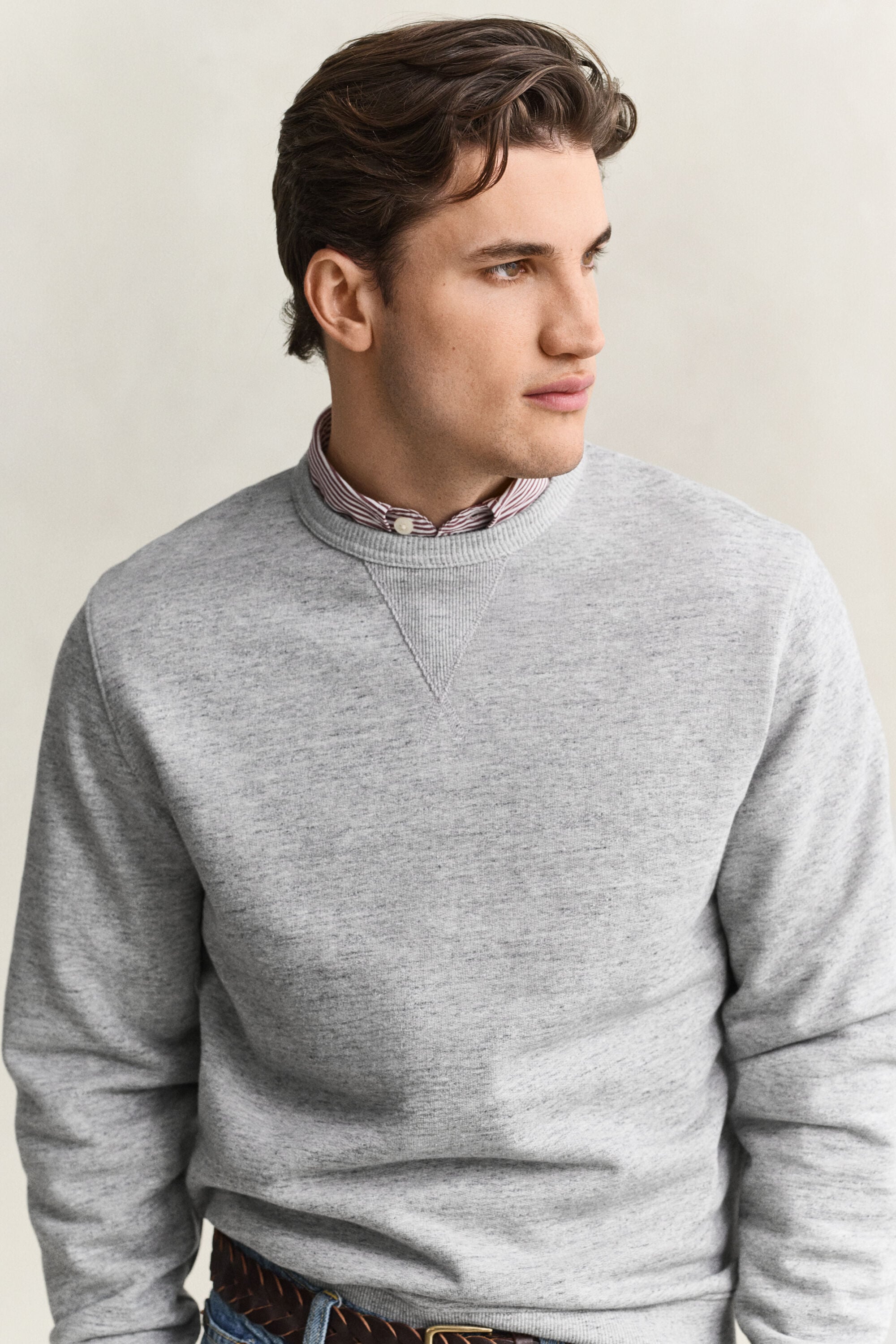 Heather Crew Neck Sweatshirt