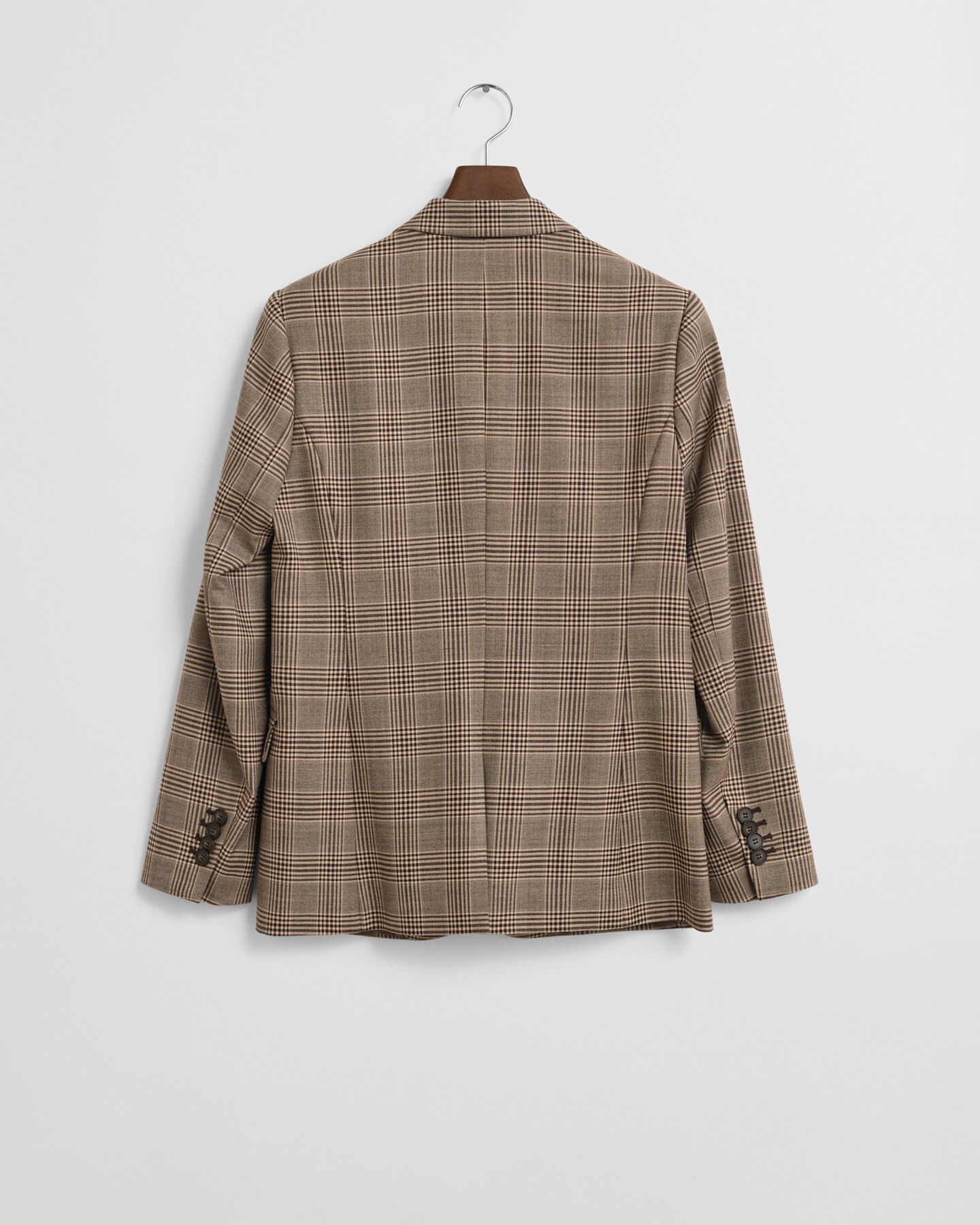 Regular Fit Checked Wool Blend Blazer