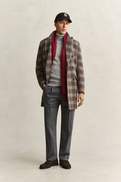 Cotton Cable Knit Turtleneck Sweater — GREY MELANGE 6