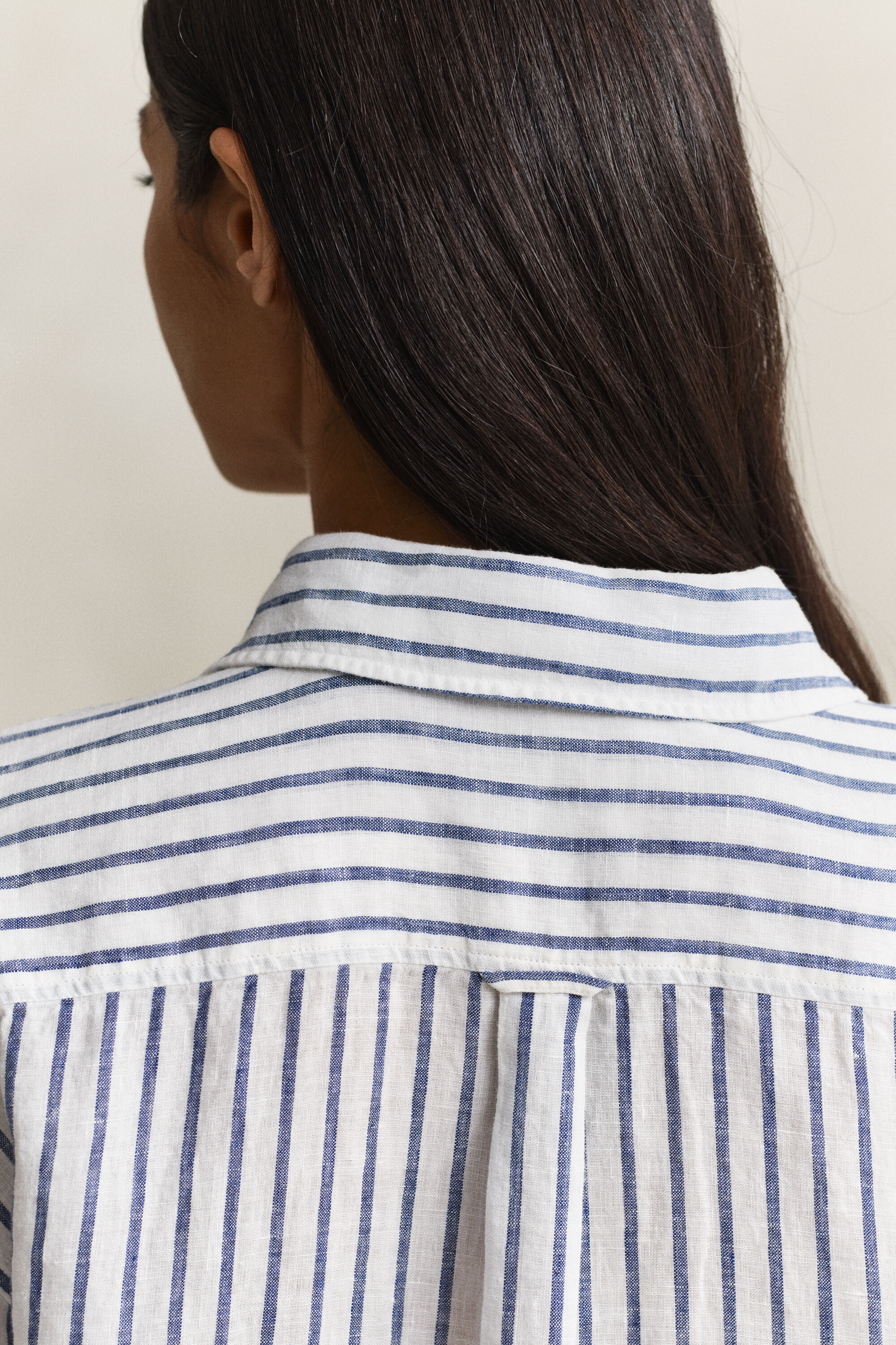 Relaxed Fit Striped Linen Shirt