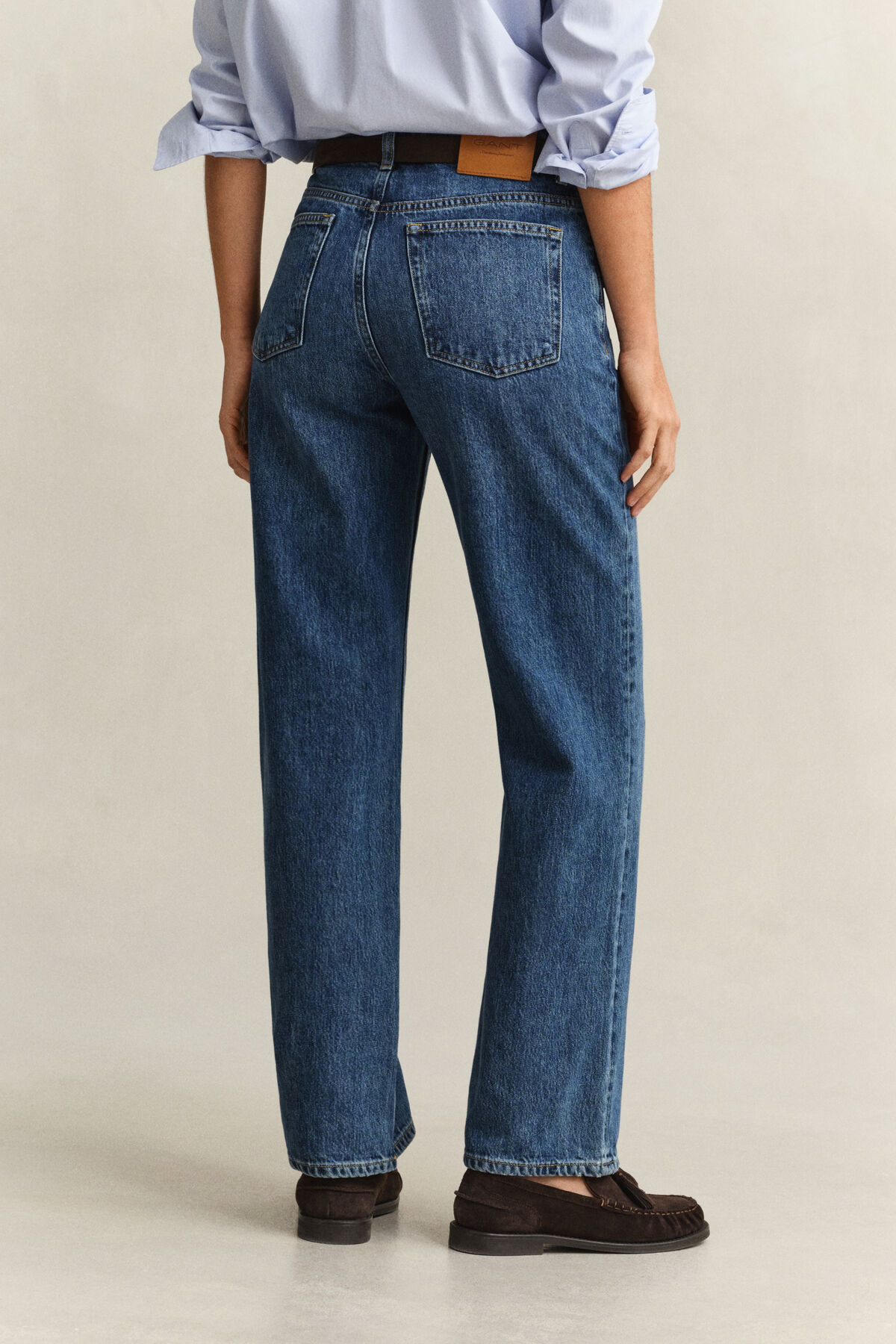 Relaxed Jeans — MID BLUE WORN IN