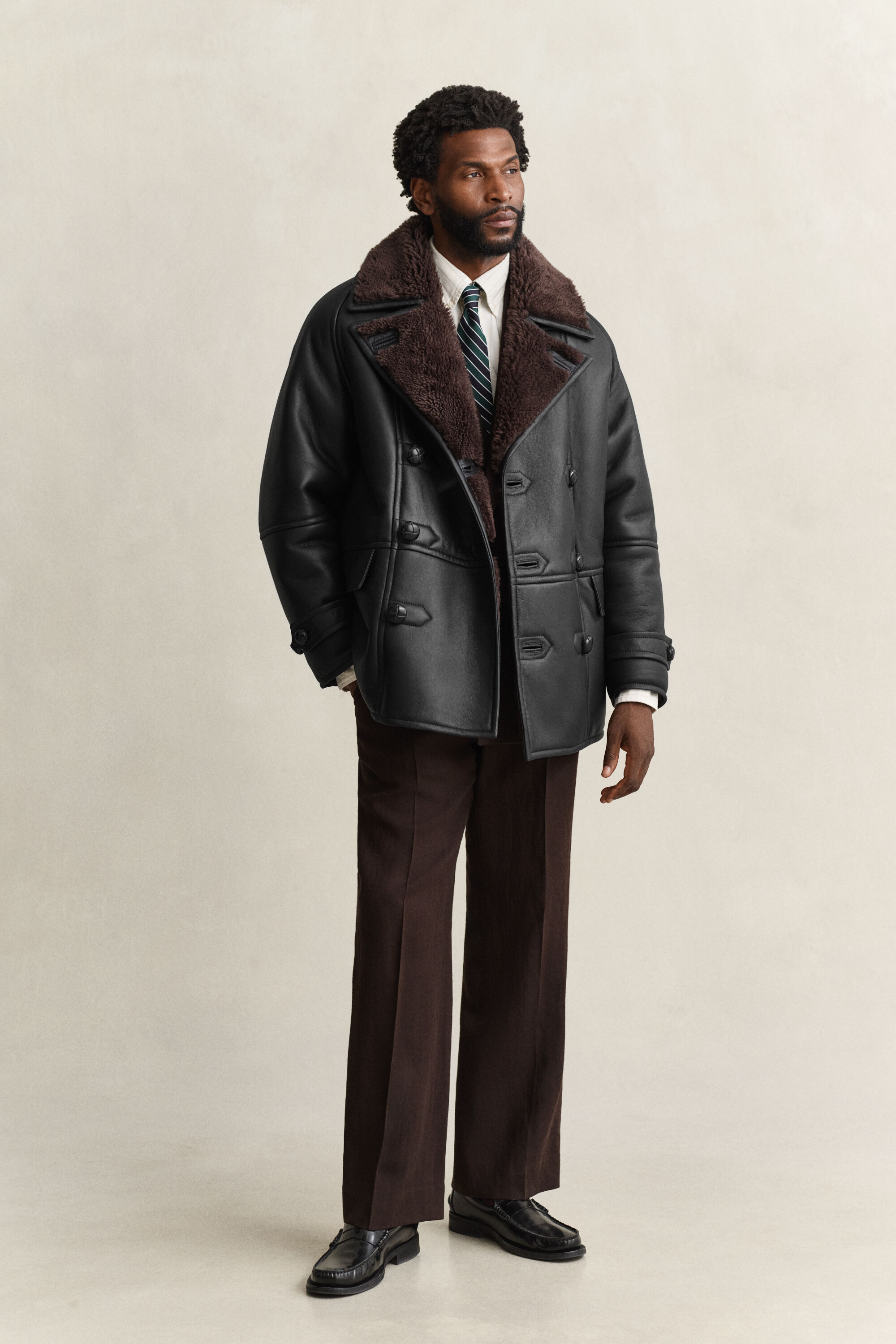 Shearling Peacoat