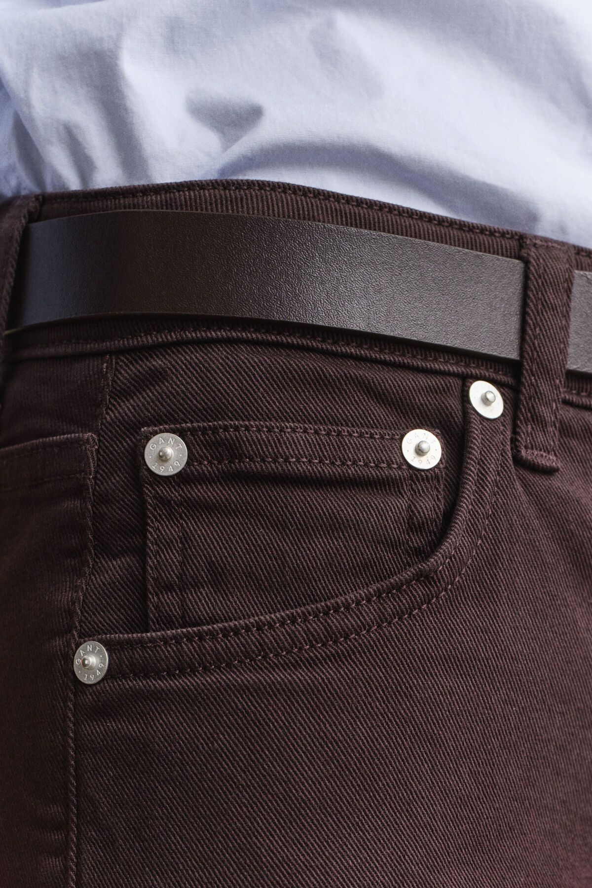 Slim Flared Color Jeans — DEEP BROWN