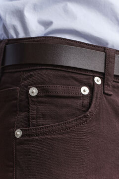Slim Flared Color Jeans — DEEP BROWN 5