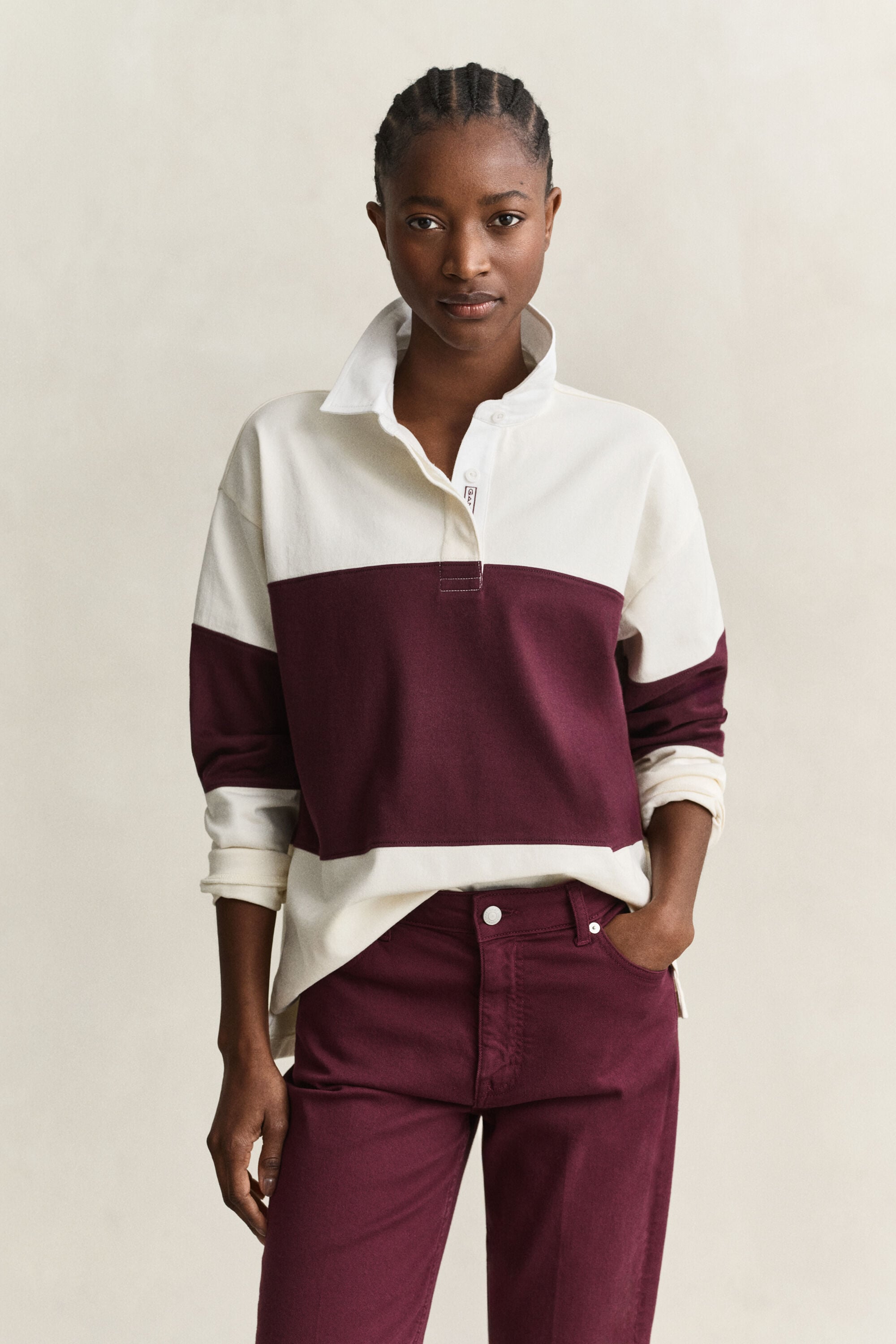 Color Block Heavy Rugger