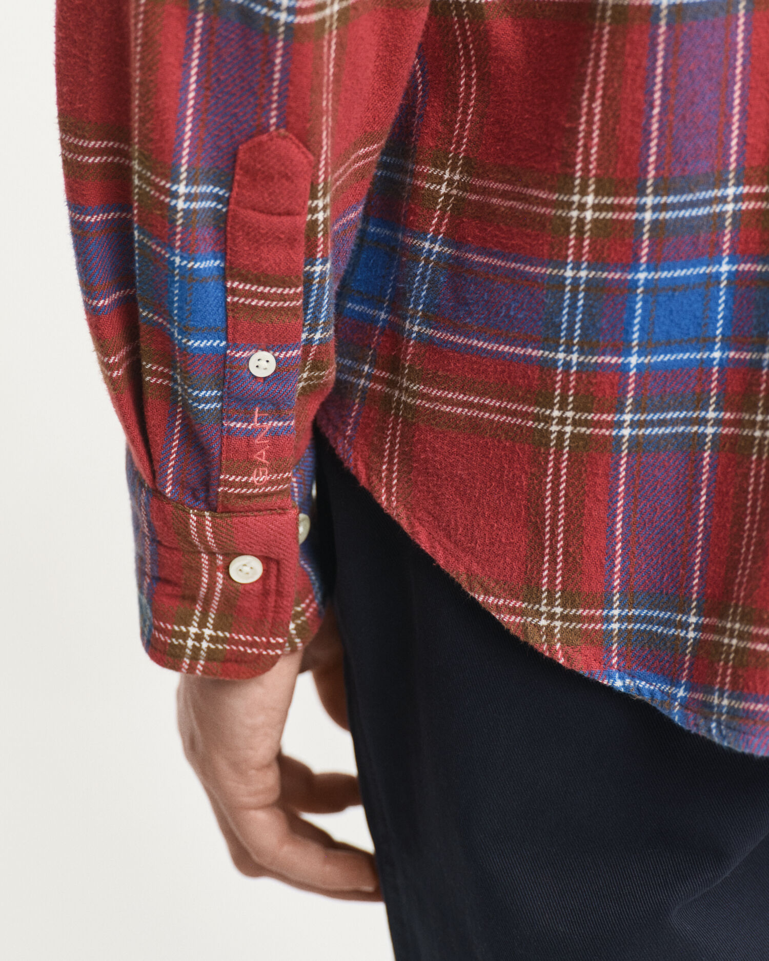 Relaxed Fit Checked Twill Shirt