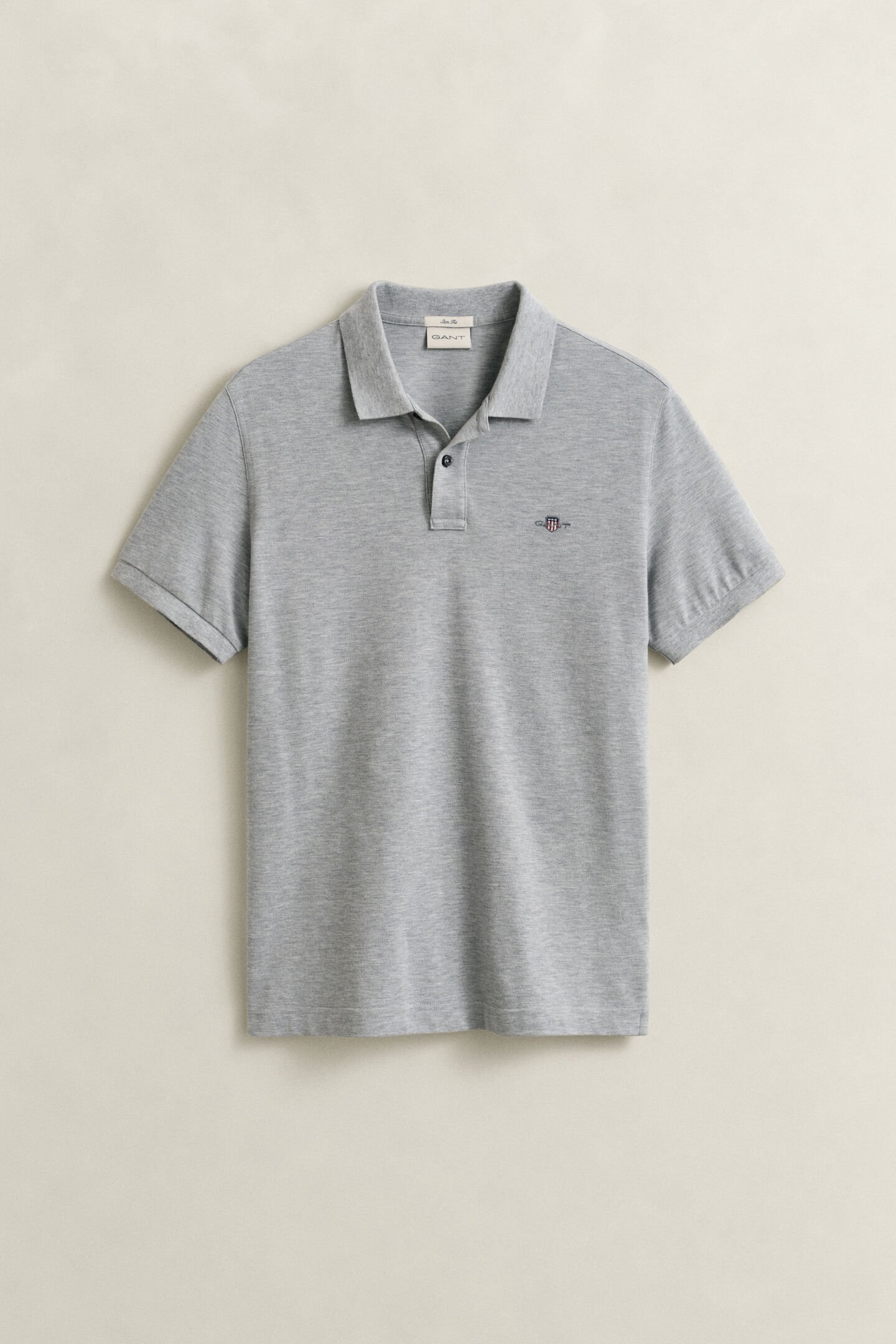 Slim Fit Shield Piqu&eacute; Polo Shirt