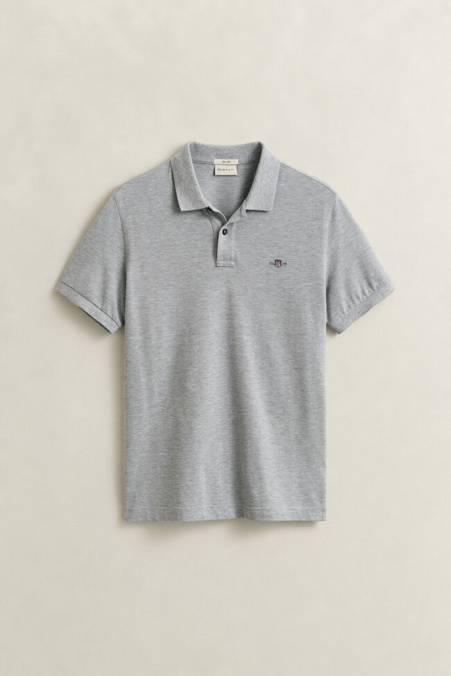 Slim Fit Shield Piqu&eacute; Polo Shirt