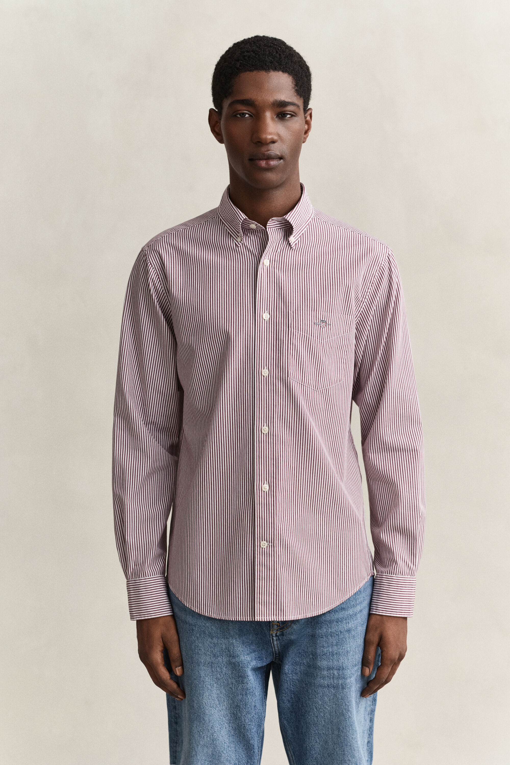 Classic Regular Striped Poplin Shirt
