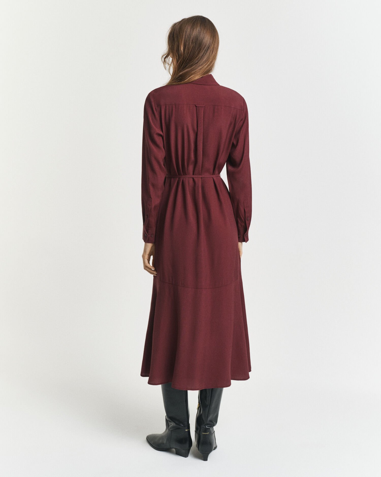 Midi Viscose Shirt Dress