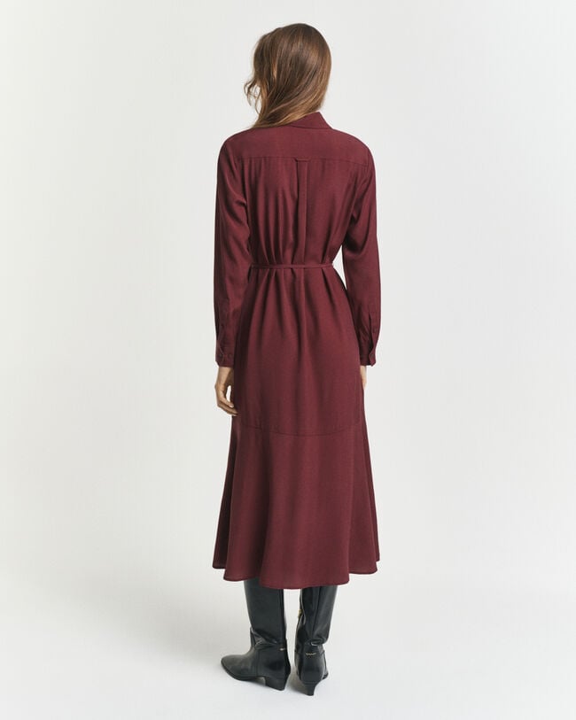 Midi Viscose Shirt Dress