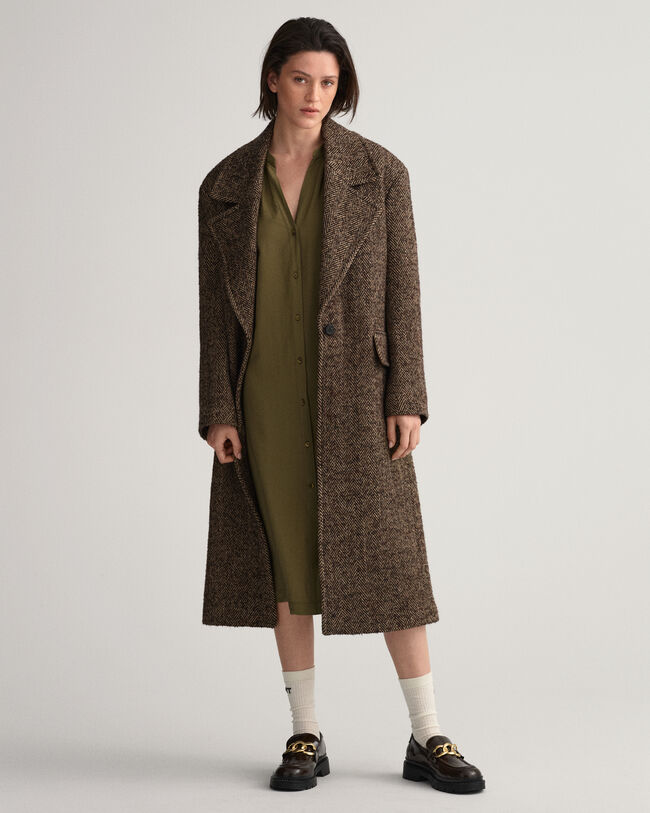 Stand Collar Shirt Dress