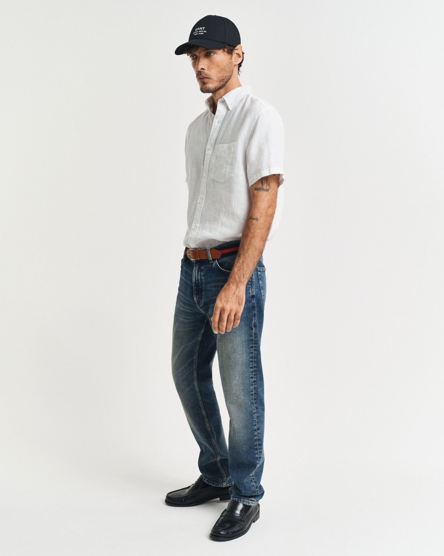 Regular Fit Short Sleeve Linen Shirt