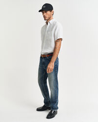 Regular Fit Short Sleeve Linen Shirt