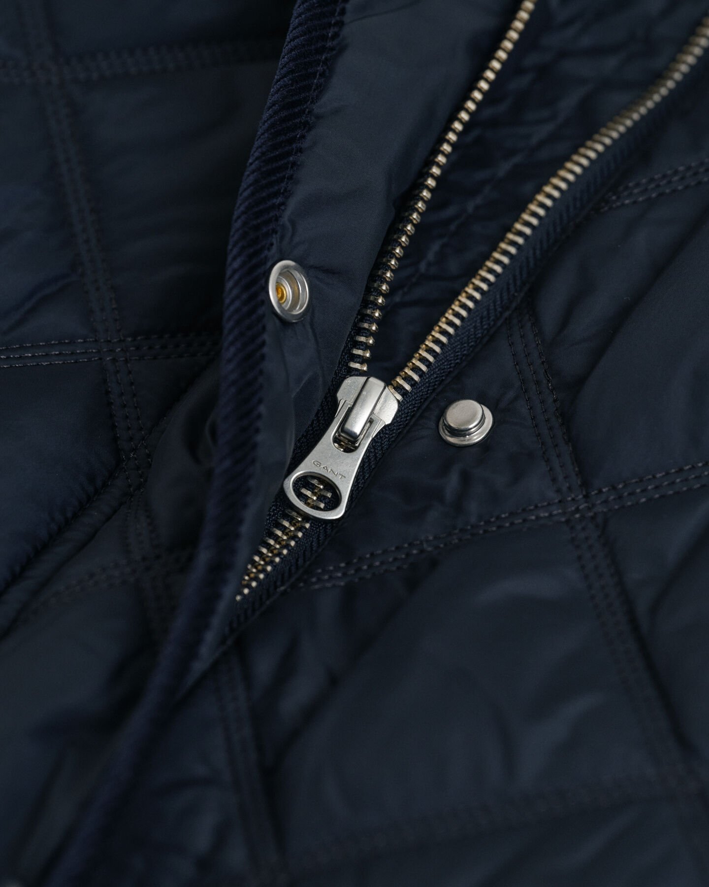 Quilted Corduroy Trim Coat