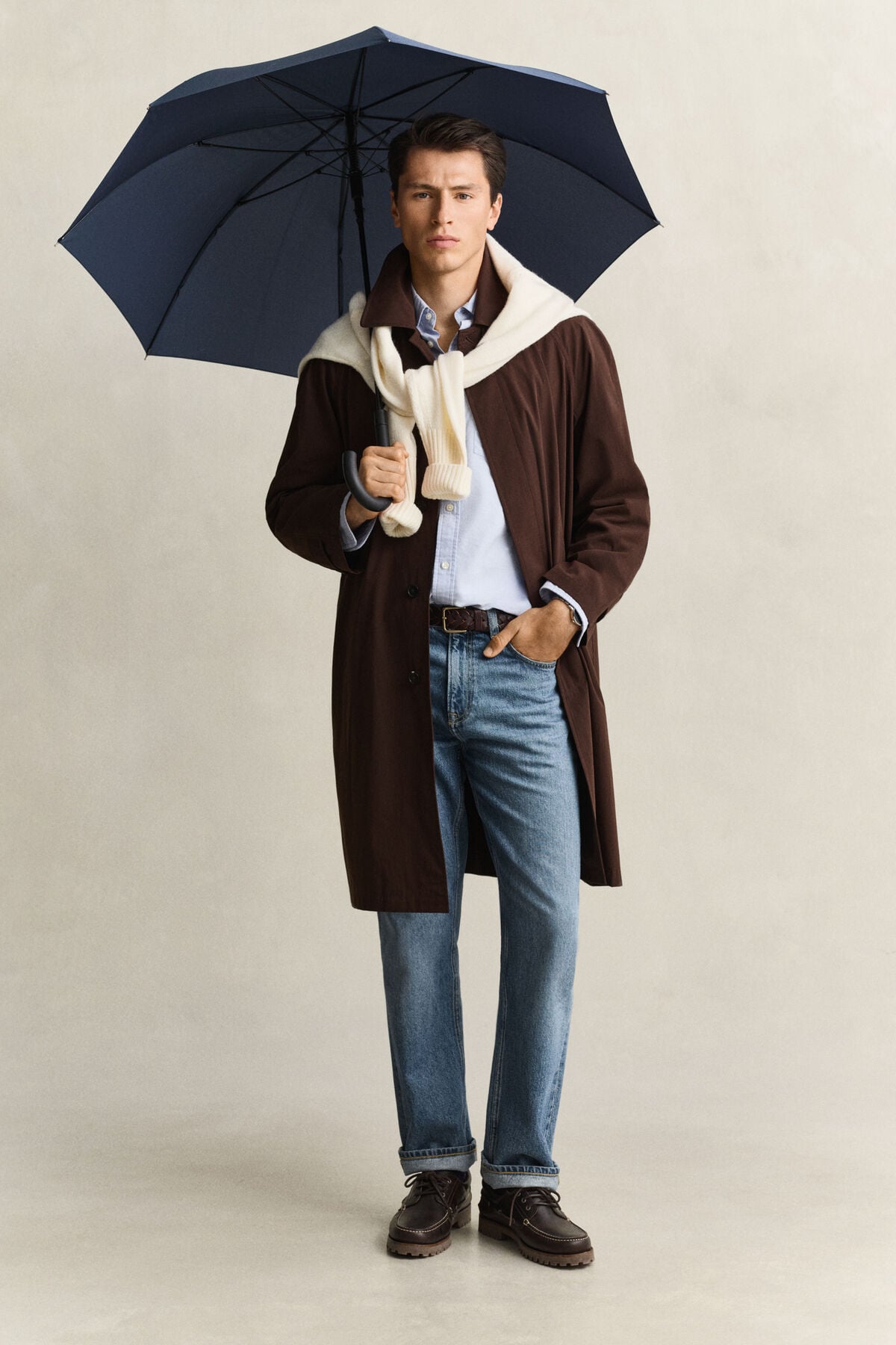 Gant x Yale Car Coat — BLACK BROWN
