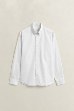 Striped Twill Dress Shirt — WHITE 1