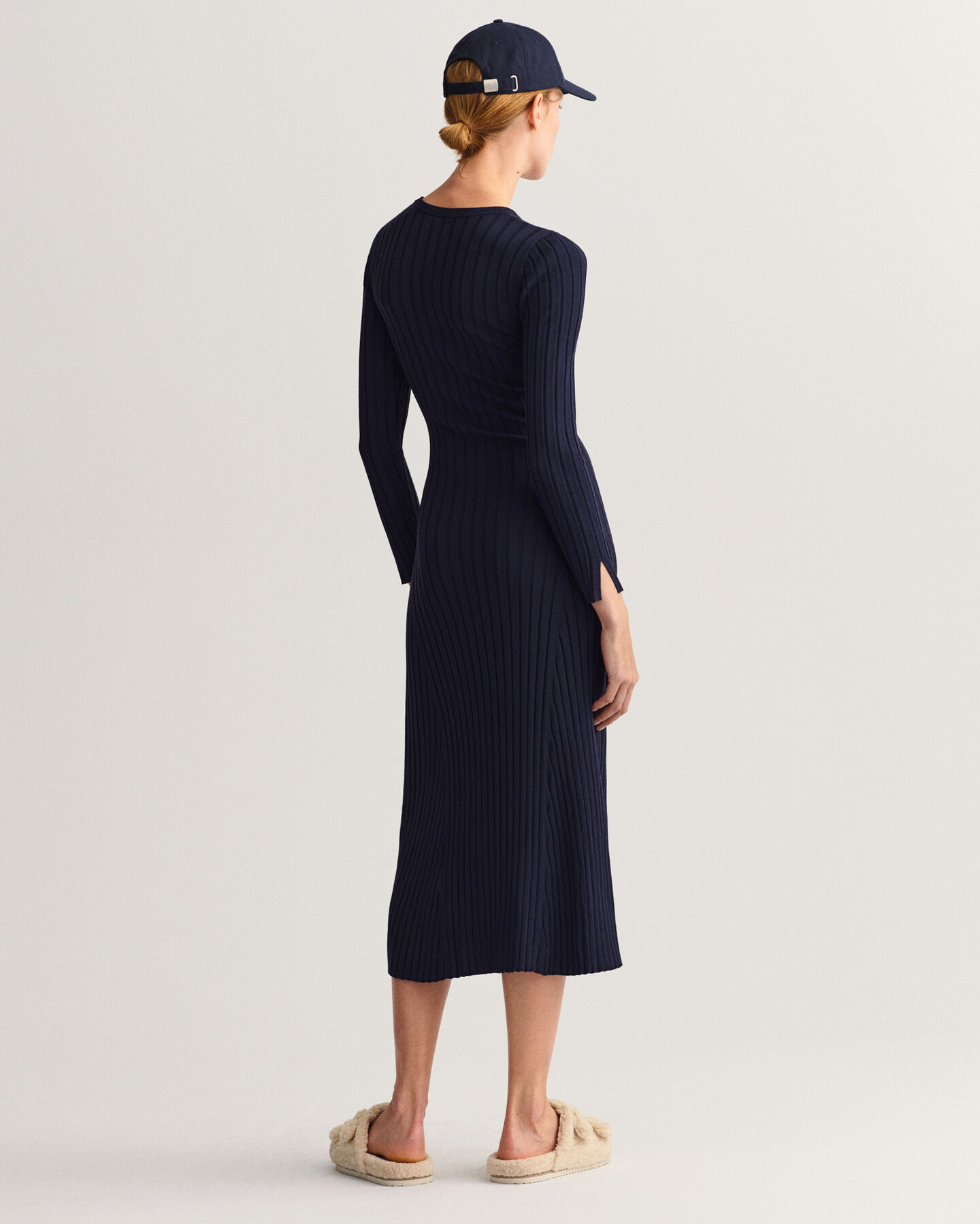 Ribbed Crew Neck Dress