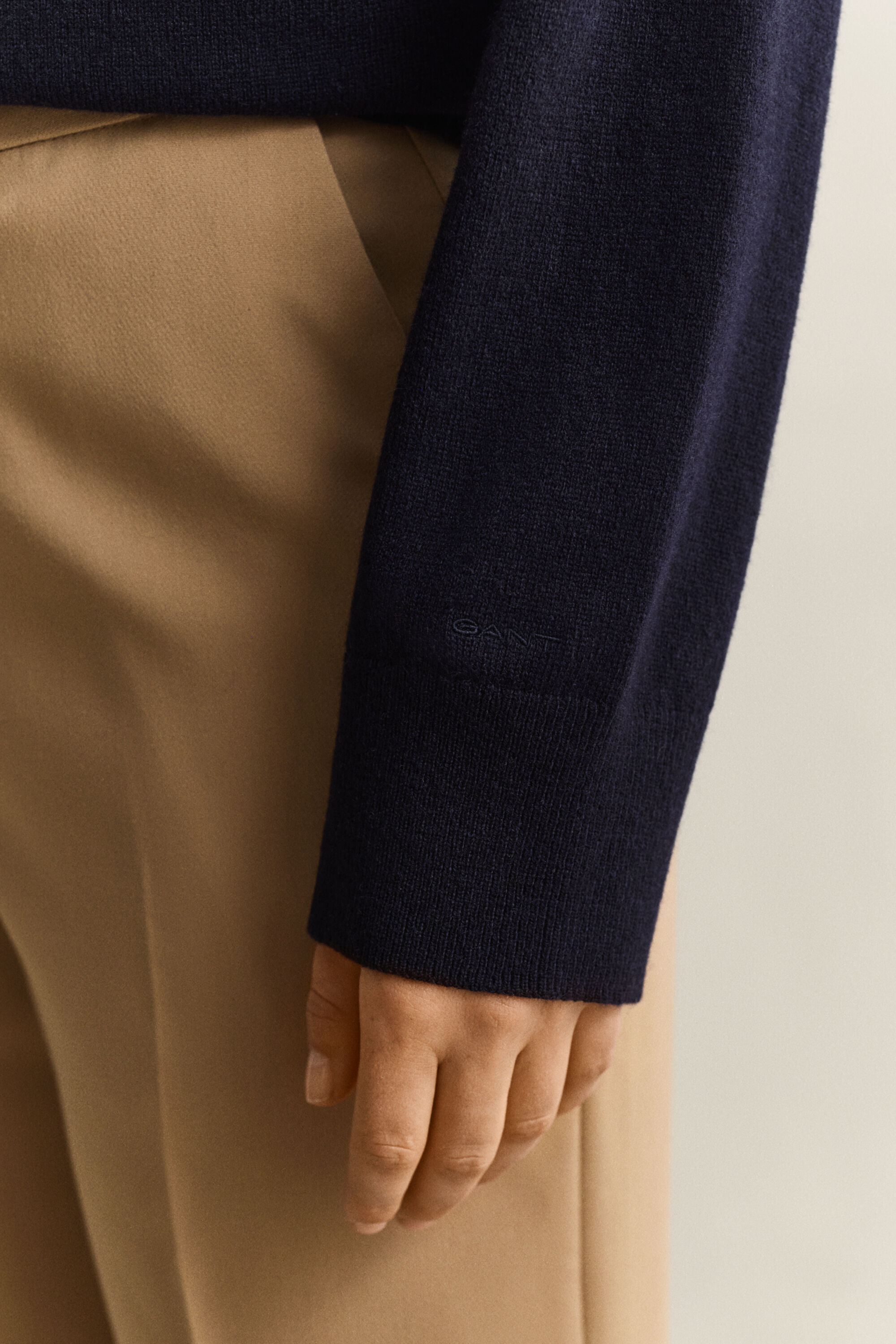 Superfine Lambswool Mock Neck Sweater