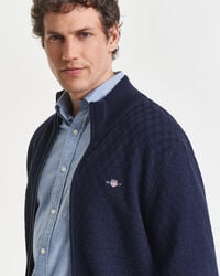 Micro Textured Zip Sweater