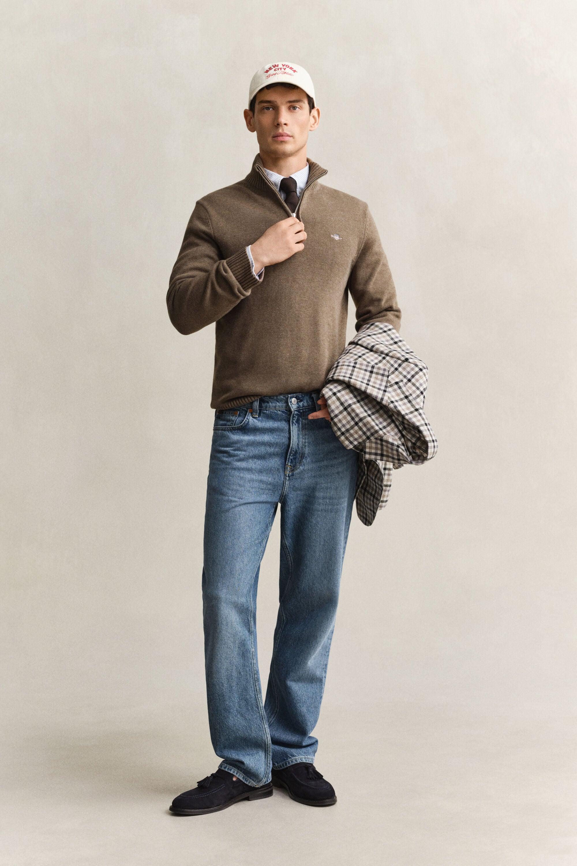Casual Cotton Half-Zip Sweater