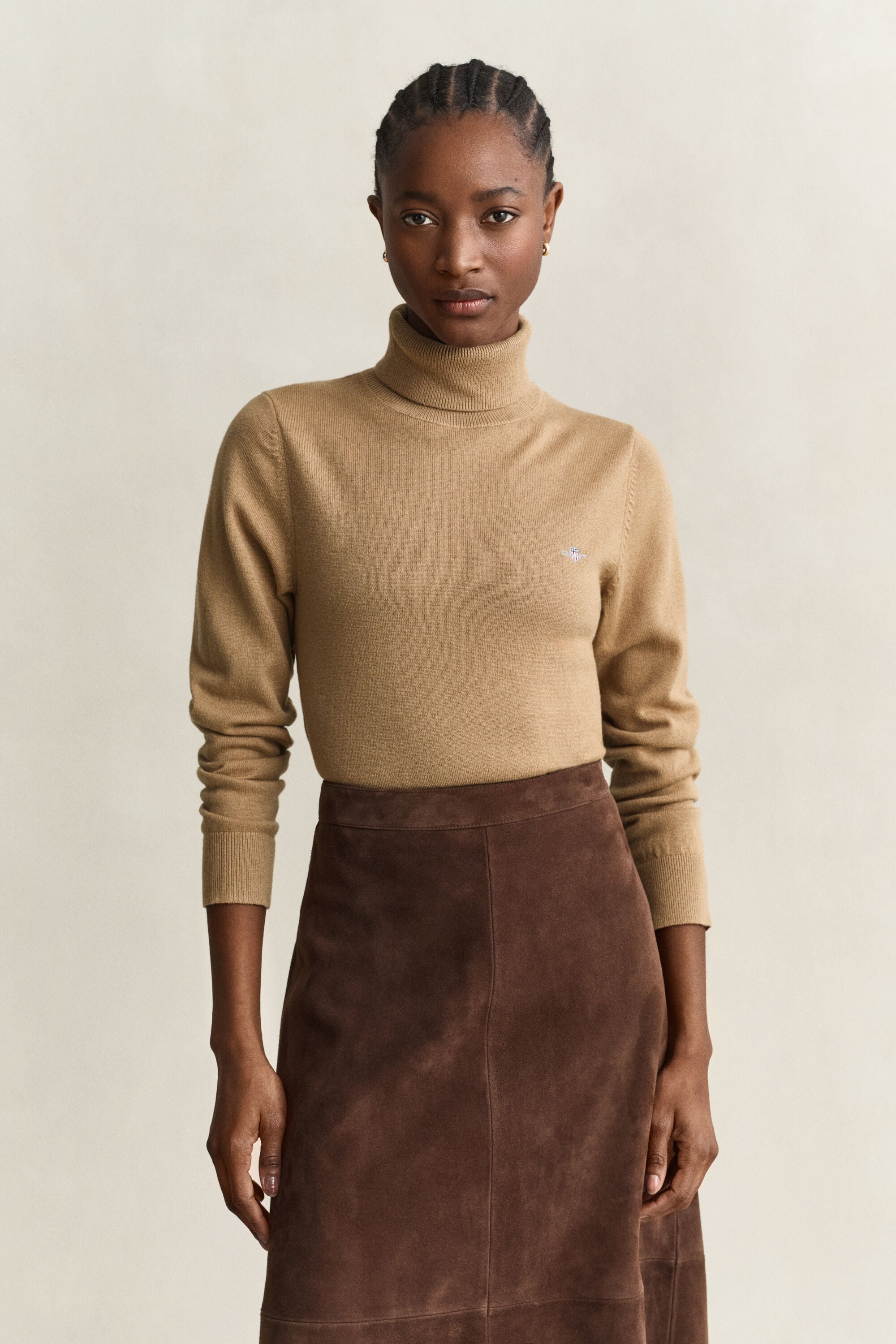 Wool Cotton Turtleneck Sweater