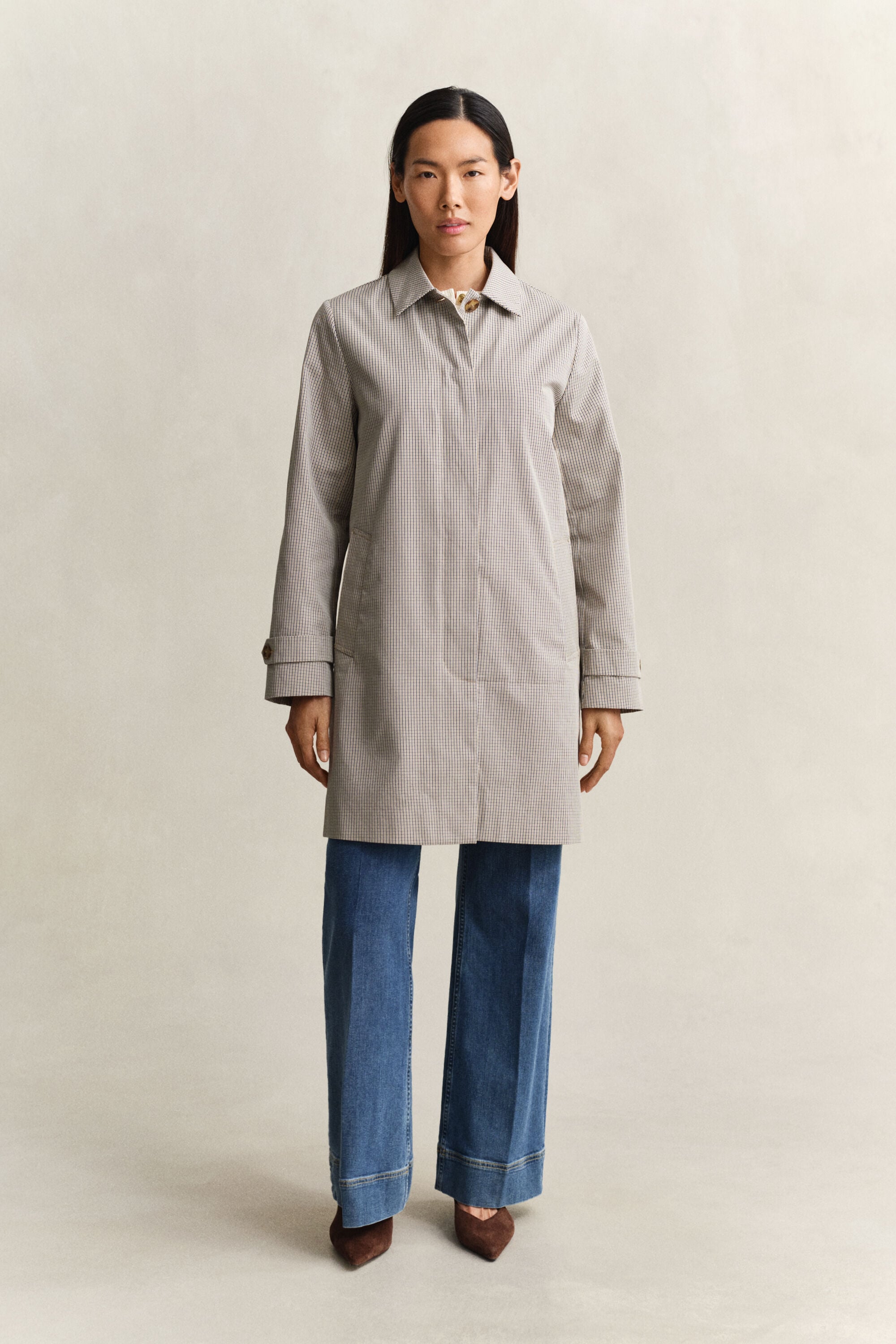 Checked Car Coat