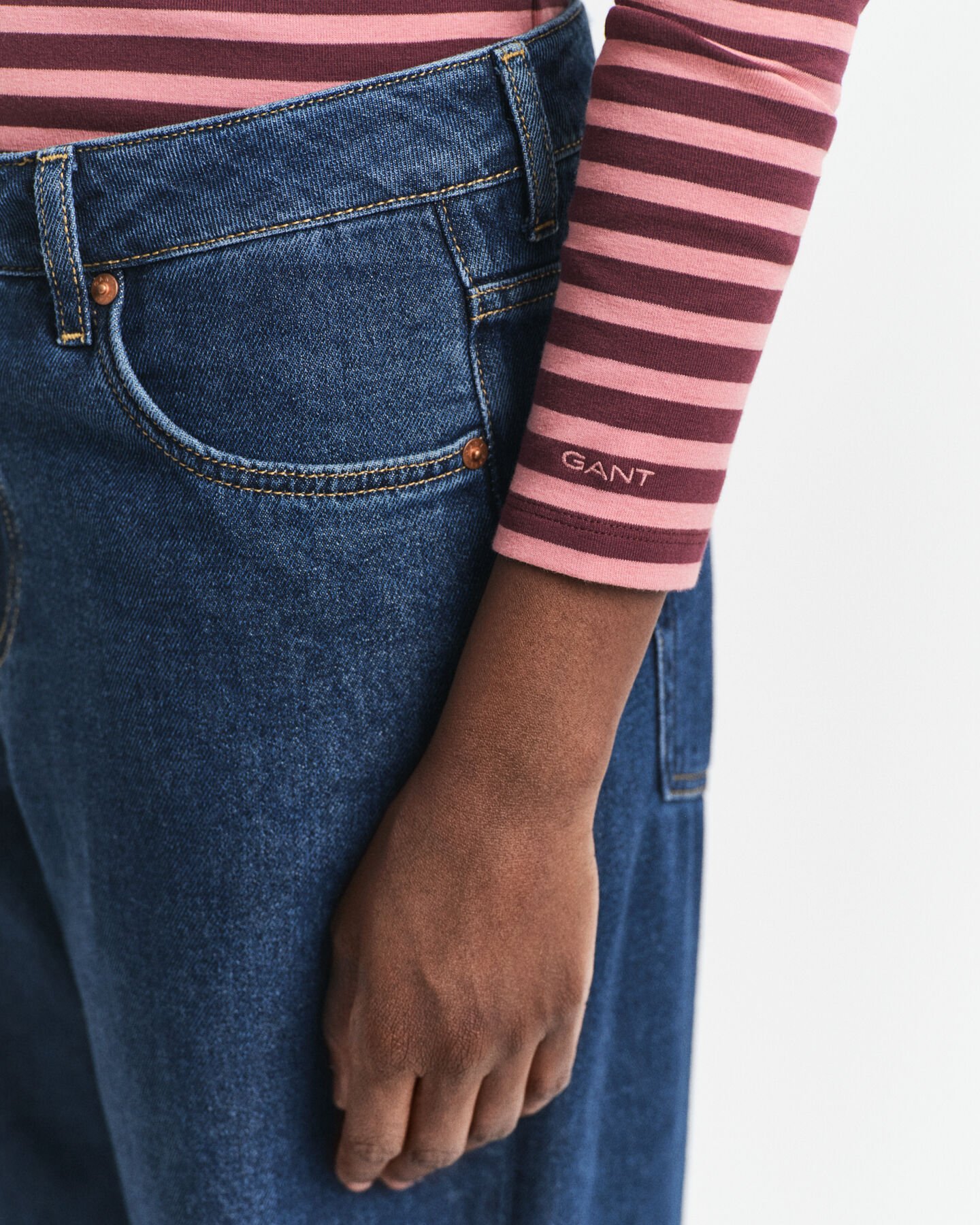 Striped Rib Long Sleeve T-Shirt