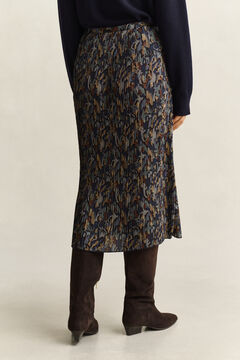 Printed Pleated Skirt — EVENING BLUE 2