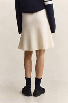 Wool Knitted Skirt — CREAM 2