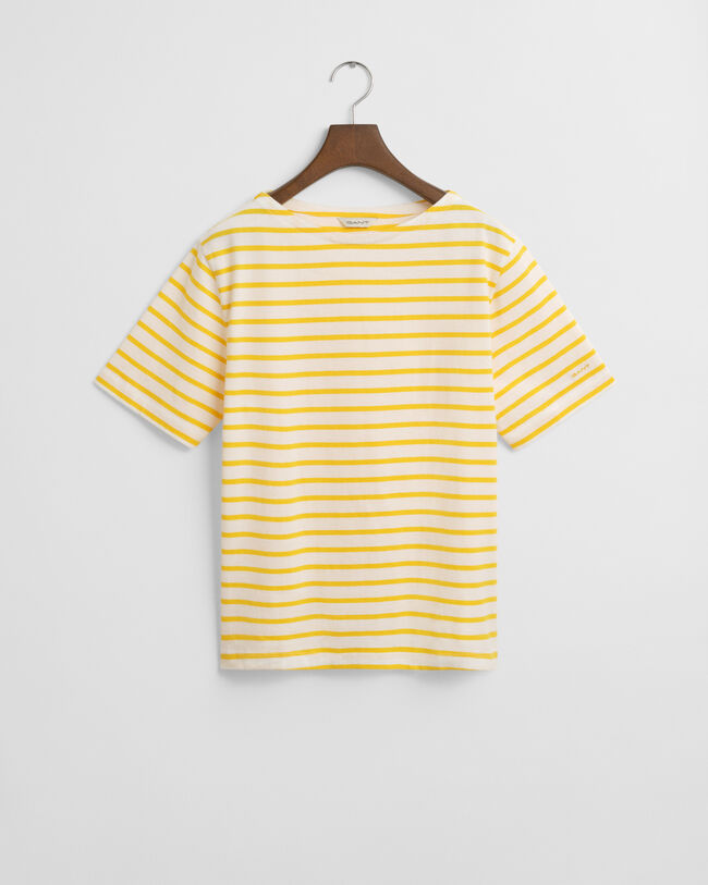 Striped Boat Neck T-Shirt