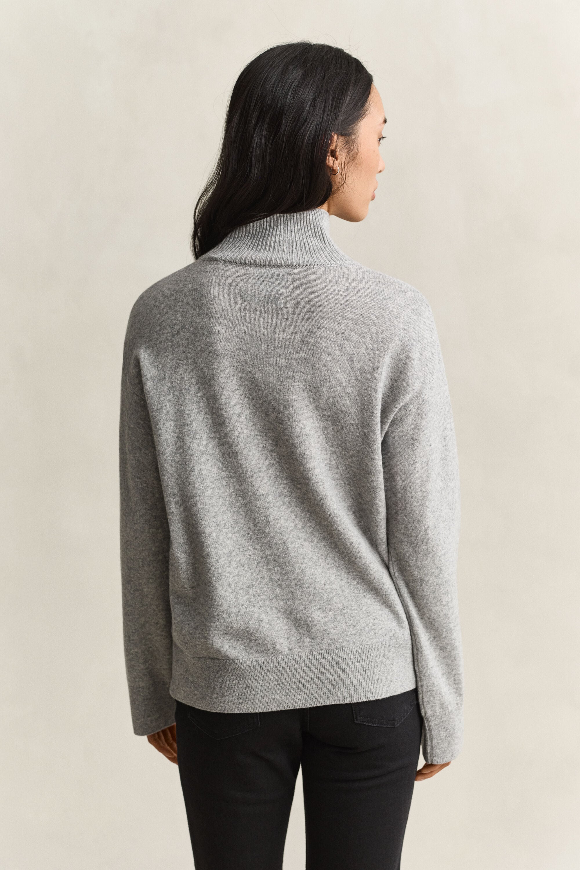 Superfine Lambswool Mock Neck Sweater
