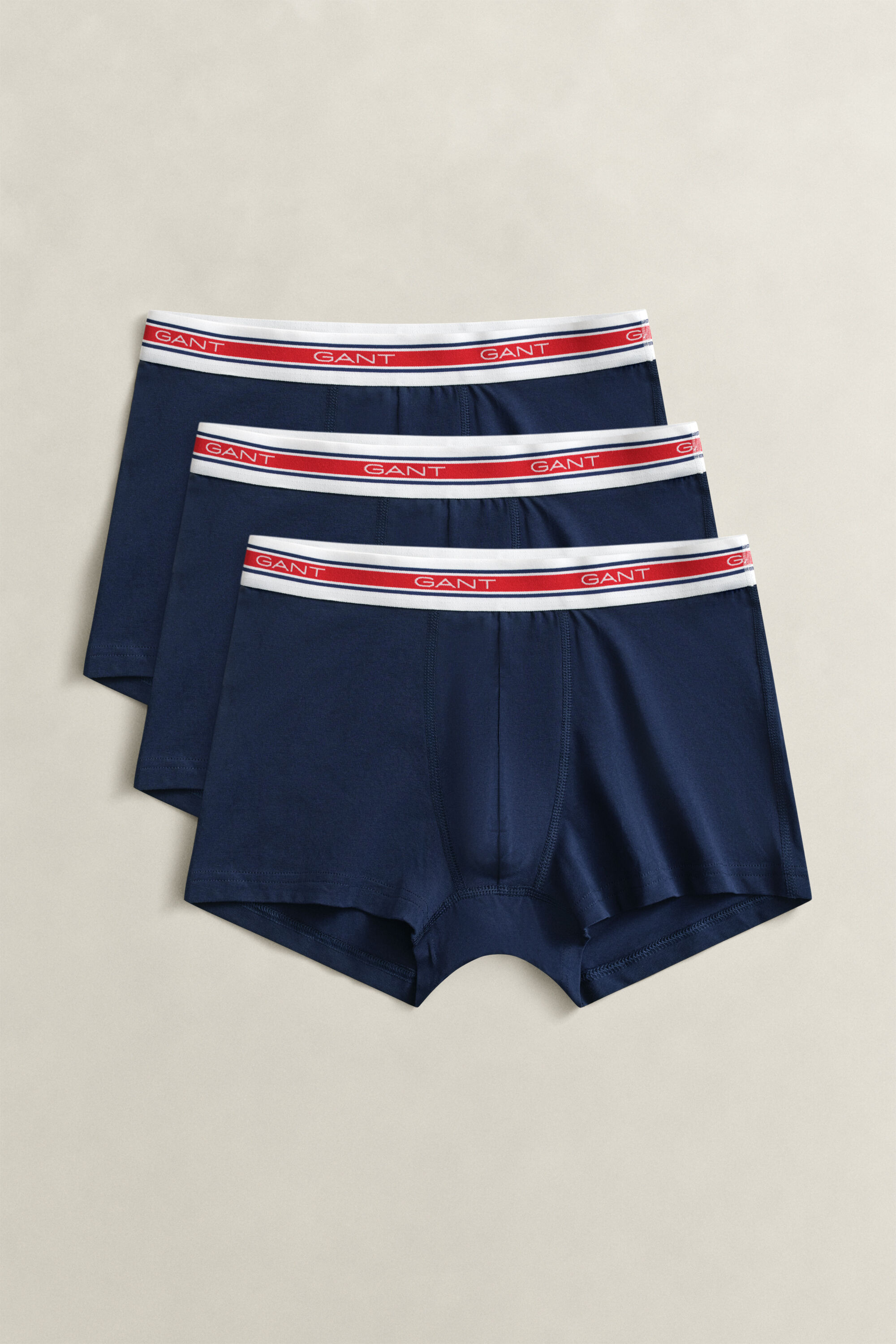 3-Pack Striped Waistband Trunks