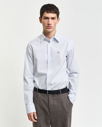 Slim Fit Striped Stretch Poplin Shirt